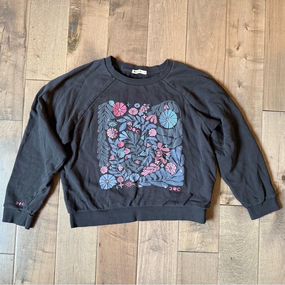 Marine Layer Vintage Terry Floral Sweatshirt
